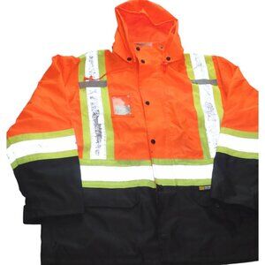 Holmes Workwear Hi-Vis Safety Jacket XL Reflective Waterproof ANSI Workcore